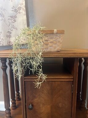 Boho Style White Distressed Wicker basket